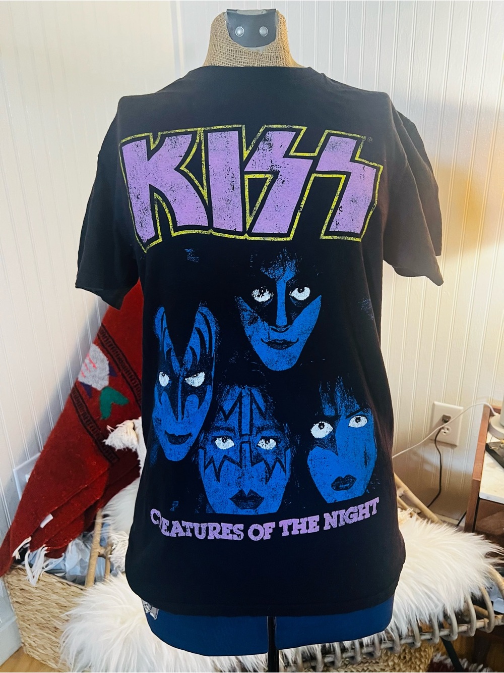 KISS 'Creatures of the Night' Black Graphic womens T‑Shirt